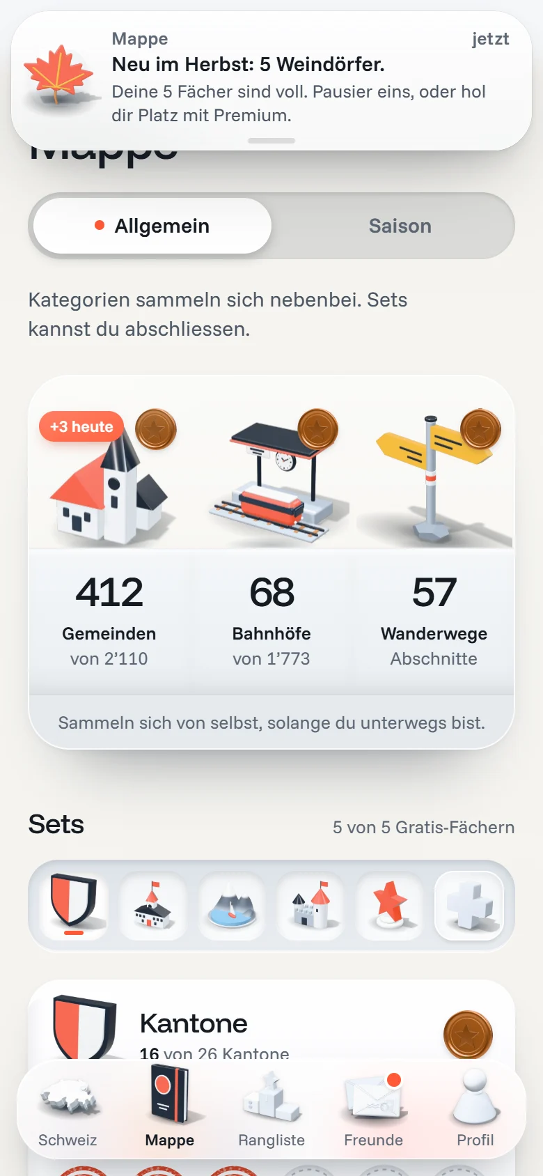 Stampoly: Mappe mit Gemeinden, Bahnhöfen und Wanderwegen